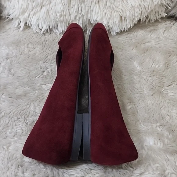 🍒 Vionic Comfort Orthopedic Burgundy Dark Red Flats Size 10 - Picture 6 of 9
